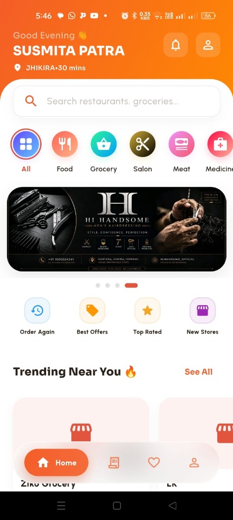 ziko app home screen